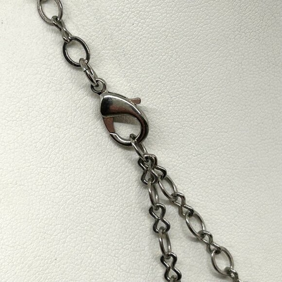 Ann Taylor Loft Bibbed Necklace Statement Glass, Faux Pearl & Beads Silver-tone - Picture 8 of 10